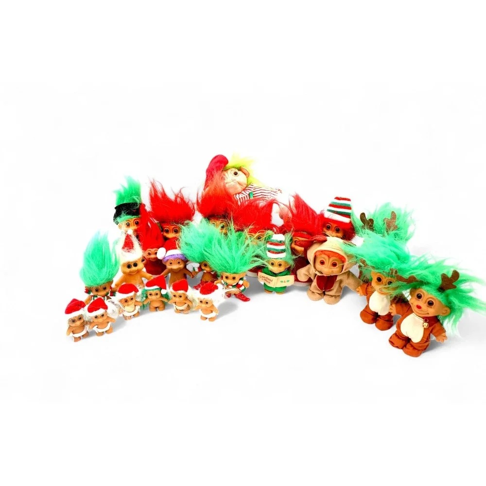 Lot‎ 24 Vintage 1990s Russ Christmas Troll Collection Carolers Reindeer & Elves